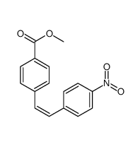 (E)-甲基4-(4-硝基苯乙烯)苯甲酸结构式