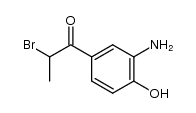 1-(3-amino-4-hydroxyphenyl)-2-bromopropan-1-one Structure