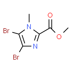 4, 5-二溴-1-甲基-1H-咪唑-2-羧酸甲酯结构式