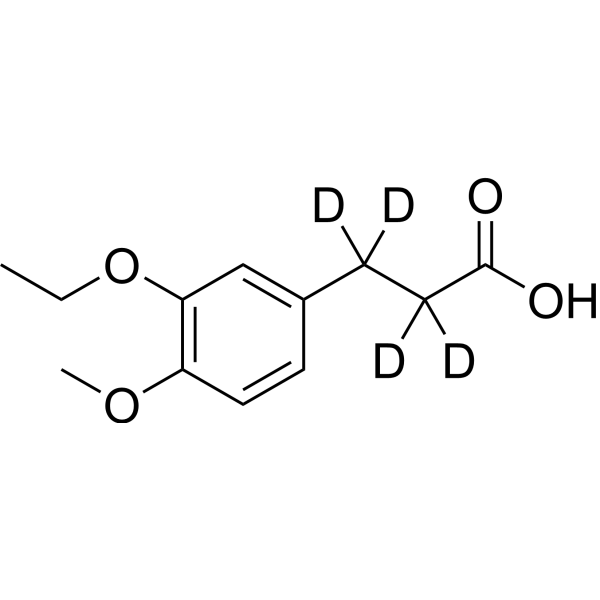 3-(3-Ethoxy-4-methoxyphenyl)propionic-2,2,3,3-d4结构式