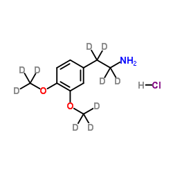2-{3,4-Bis[(2H3)methyloxy]phenyl}(2H4)ethanamine hydrochloride (1:1) Structure