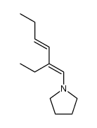 1-((1E,3E)-2-ethylhexa-1,3-dien-1-yl)pyrrolidine结构式