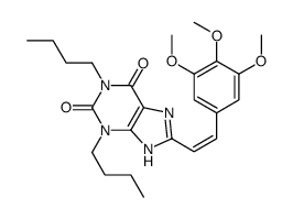 1,3-dibutyl-8-[(E)-2-(3,4,5-trimethoxyphenyl)ethenyl]-7H-purine-2,6-dione Structure