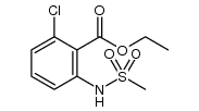 2-氯-6-(甲磺酰氨基)苯甲酸乙酯结构式