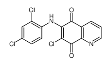 7-chloro-6-(2,4-dichloroanilino)quinoline-5,8-dione结构式