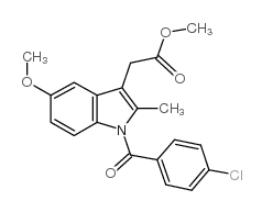 2-(1-(4-氯苯甲酰基)-5-甲氧基-2-甲基-1H-吲哚-3-基)乙酸甲酯结构式