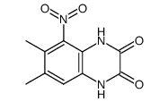 6,7-dimethyl-5-nitro-1,4-dihydroquinoxaline-2,3-dione Structure