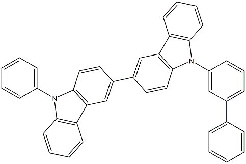 9-[1,1'-联苯]-3-基-9'-苯基-3,3'-联咔唑结构式
