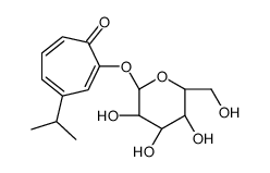 4-propan-2-yl-2-[(2S,3R,4S,5S,6R)-3,4,5-trihydroxy-6-(hydroxymethyl)oxan-2-yl]oxycyclohepta-2,4,6-trien-1-one结构式