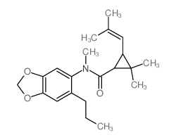 Cyclopropanecarboxamide,N,2,2-trimethyl-3-(2-methyl-1-propen-1-yl)-N-(6-propyl-1,3-benzodioxol-5-yl)-结构式