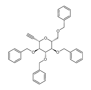 (2R,3R,4R,5S,6S)-3,4,5-三(苄氧基)-2-((苄氧基)甲基)-6-乙炔基四氢-2H-吡喃结构式