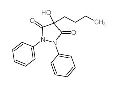 3,5-Pyrazolidinedione,4-butyl-4-hydroxy-1,2-diphenyl- Structure