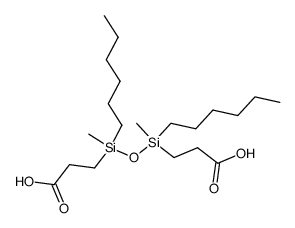 1,3-Dihexyl-1,3-dimethyl-1,3-bis-(2-carboxy-ethyl)-disiloxan结构式