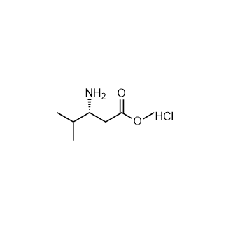 (R)-3-氨基-4-甲基戊酸甲酯盐酸盐结构式