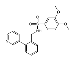 3,4-dimethoxy-N-[(2-pyridin-3-ylphenyl)methyl]benzenesulfonamide Structure