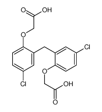 2-[2-[[2-(carboxymethoxy)-5-chlorophenyl]methyl]-4-chlorophenoxy]acetic acid Structure