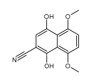 1,4-dihydroxy-5,8-dimethoxy-2-naphthonitrile结构式