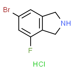 6-溴-4-氟异二氢吲哚盐酸盐结构式