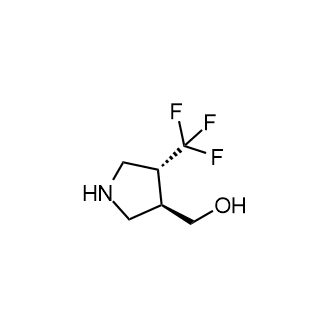 rel-[(3R,4R)-4-(三氟甲基)吡咯烷-3-基]甲醇结构式