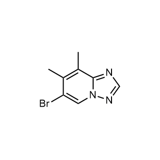 6-溴-7,8-二甲基-[1,2,4]三唑并[1,5-a]吡啶结构式