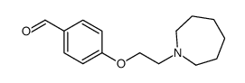 4-(2-(氮杂环庚烷-1-基)乙氧基)苯甲醛结构式