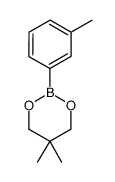 5,5-dimethyl-2-(3-methylphenyl)-1,3,2-dioxaborinane Structure