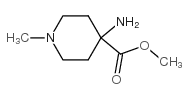 4-氨基-1-甲基哌啶-4-羧酸甲酯结构式