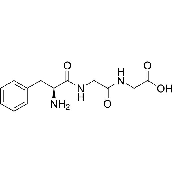 L-苯丙氨酰甘氨酰甘氨酸结构式
