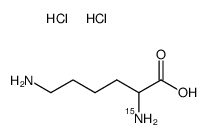 DL-赖氨酸-2-15N二盐酸结构式