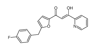 (Z)-1-[5-[(4-fluorophenyl)methyl]furan-2-yl]-3-hydroxy-3-pyridin-2-ylprop-2-en-1-one结构式