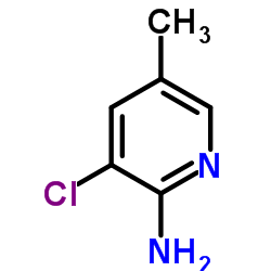 2-氨基-3-氯-5-甲基吡啶结构式