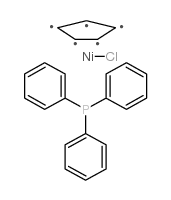 氯(环戊二烯基)(三苯基膦)镍(II)结构式