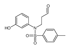 N-(3-hydroxyphenyl)-4-methyl-N-(3-oxopropyl)benzenesulfonamide结构式