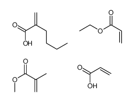 2-甲基丙烯酸甲酯与2-丙烯酸丁酯、2-丙烯酸乙酯和2-丙烯酸的聚合物结构式