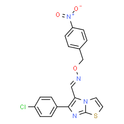 6-(4-CHLOROPHENYL)IMIDAZO[2,1-B][1,3]THIAZOLE-5-CARBALDEHYDE O-(4-NITROBENZYL)OXIME Structure