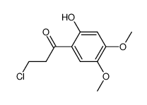 3-chloro-1-(2-hydroxy-4,5-dimethoxyphenyl)-propan-1-one Structure