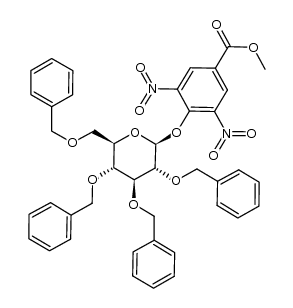 2,6-dinitro-4-(methoxycarbonyl)phenyl 2,3,4,6-tetra-O-benzyl-β-D-glucopyranoside Structure