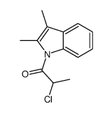 (9ci)-1-(2-氯-1-氧代丙基)-2,3-二甲基-1H-吲哚结构式