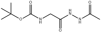 (2-(2-乙酰肼基)-2-氧代乙基)氨基甲酸叔丁酯结构式