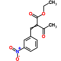 2-(3-硝基亚苄基)乙酰乙酸乙酯结构式