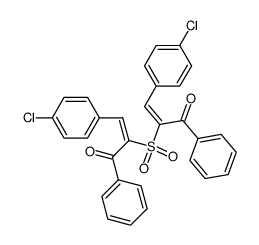 (E,E)-2,2'-sulfonylbis(3-(p-chlorophenyl)-1-phenylprop-2-en-1-one) Structure