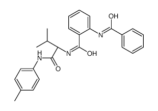 2-benzamido-N-[(2S)-3-methyl-1-(4-methylanilino)-1-oxobutan-2-yl]benzamide结构式