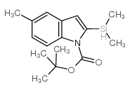 dimethyl-[5-methyl-1-[(2-methylpropan-2-yl)oxycarbonyl]indol-2-yl]silicon Structure
