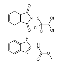 methyl N-(1H-benzimidazol-2-yl)carbamate,2-(1,1,2,2-tetrachloroethylsulfanyl)-3a,4,7,7a-tetrahydroisoindole-1,3-dione Structure