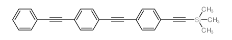 三甲基((4-((4-(苯基乙炔)苯基)乙炔)苯基)乙炔)硅烷结构式