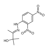 3-hydroxy-3-methyl-butan-2-one-(2,4-dinitro-phenylhydrazone)结构式