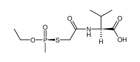 (S)-2-[2-((S)-Ethoxy-methyl-phosphinoylsulfanyl)-acetylamino]-3-methyl-butyric acid结构式