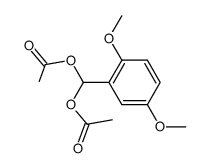1,1-diacetoxy-1-(2,5-dimethoxyphenyl)methane Structure