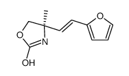 (4R)-4-[2-(furan-2-yl)ethenyl]-4-methyl-1,3-oxazolidin-2-one结构式