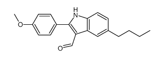 5-butyl-2-(4-methoxyphenyl)-1H-indole-3-carbaldehyde结构式